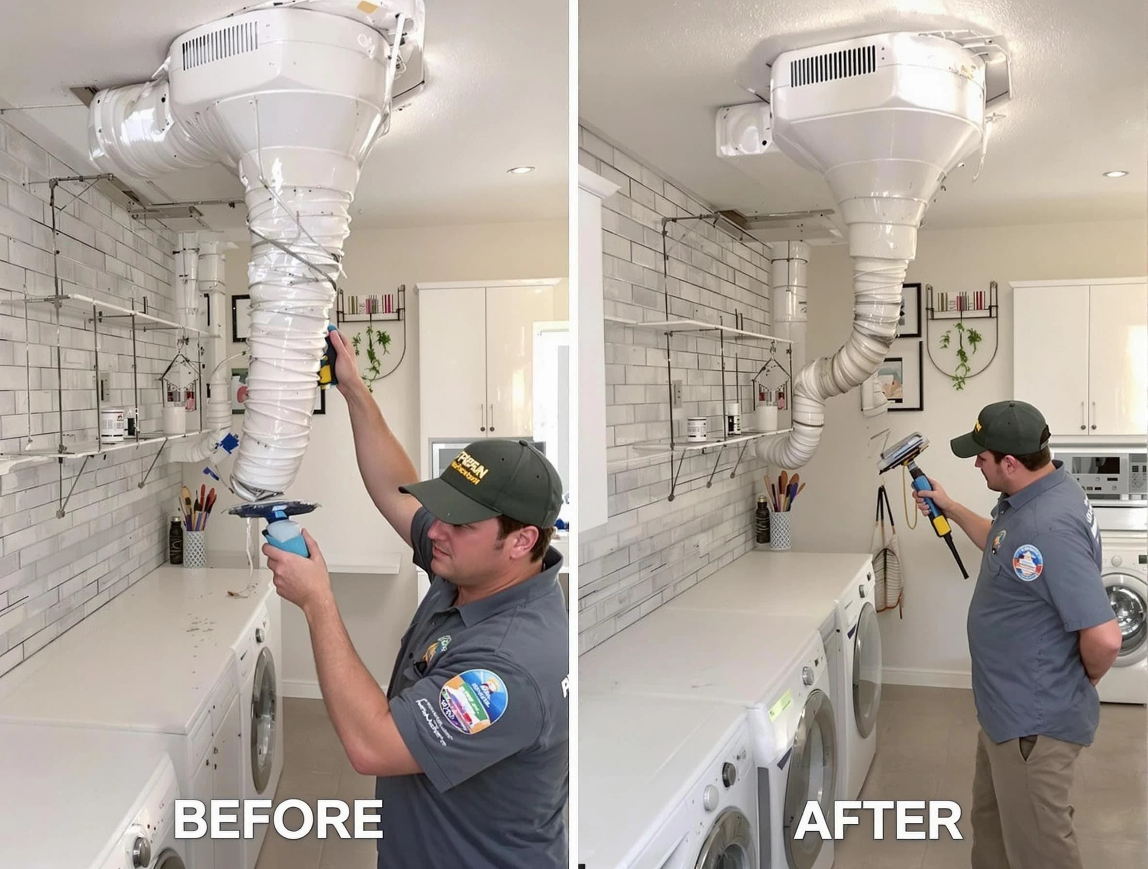 Professional dryer exhaust vent cleaning by Vineyard Dryer Vent Cleaning in Vineyard
