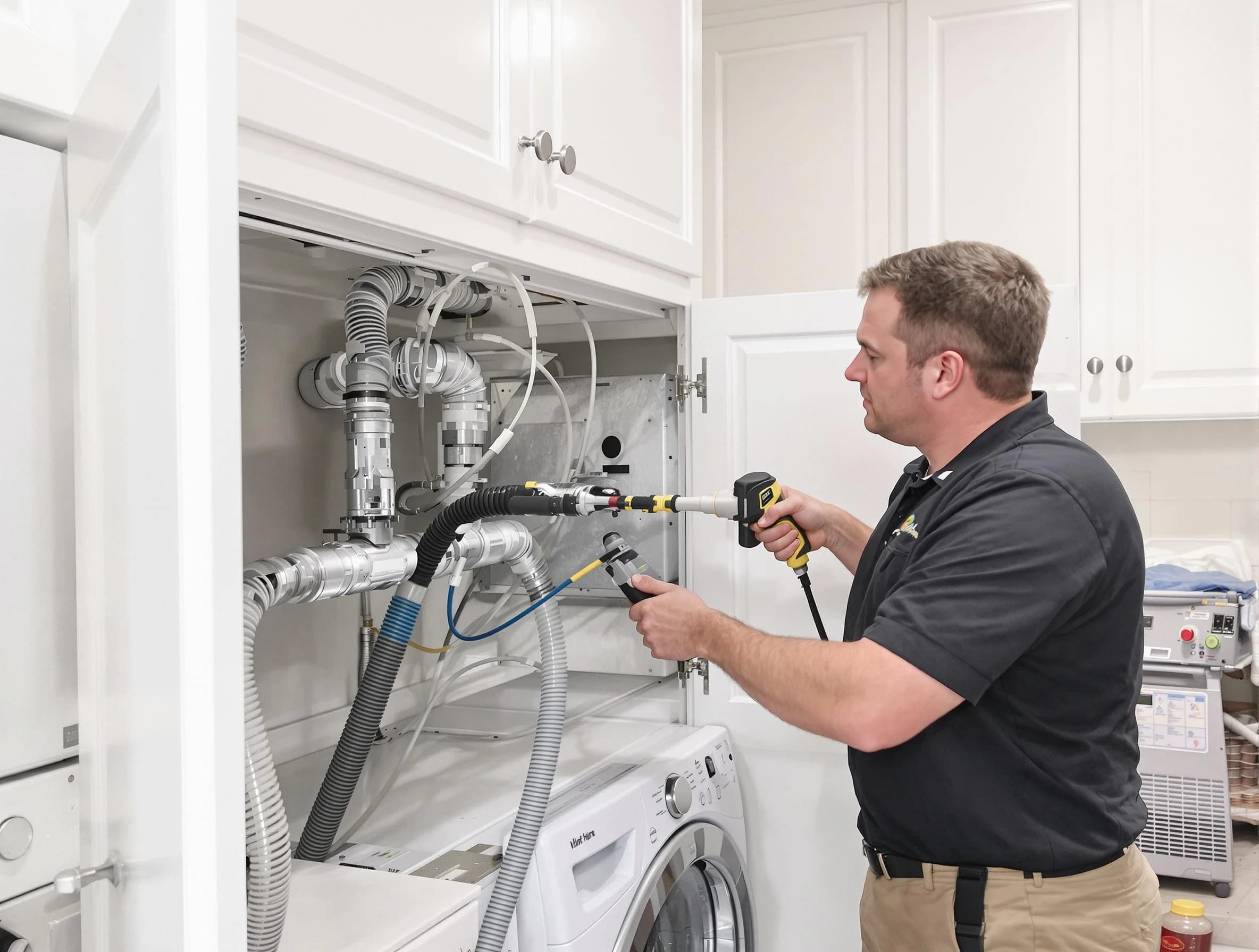 Vineyard Dryer Vent Cleaning professional removing severe blockage from a clogged dryer vent in Vineyard
